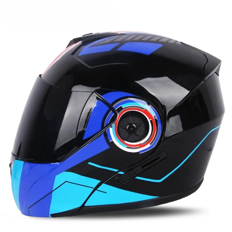 AliExpress NONE 2024 Filp Up Motorcycle Helmets Double Lenses Safe Casco Casque Moto Riding Motocross Full Face Motorbike Helmets Women Men