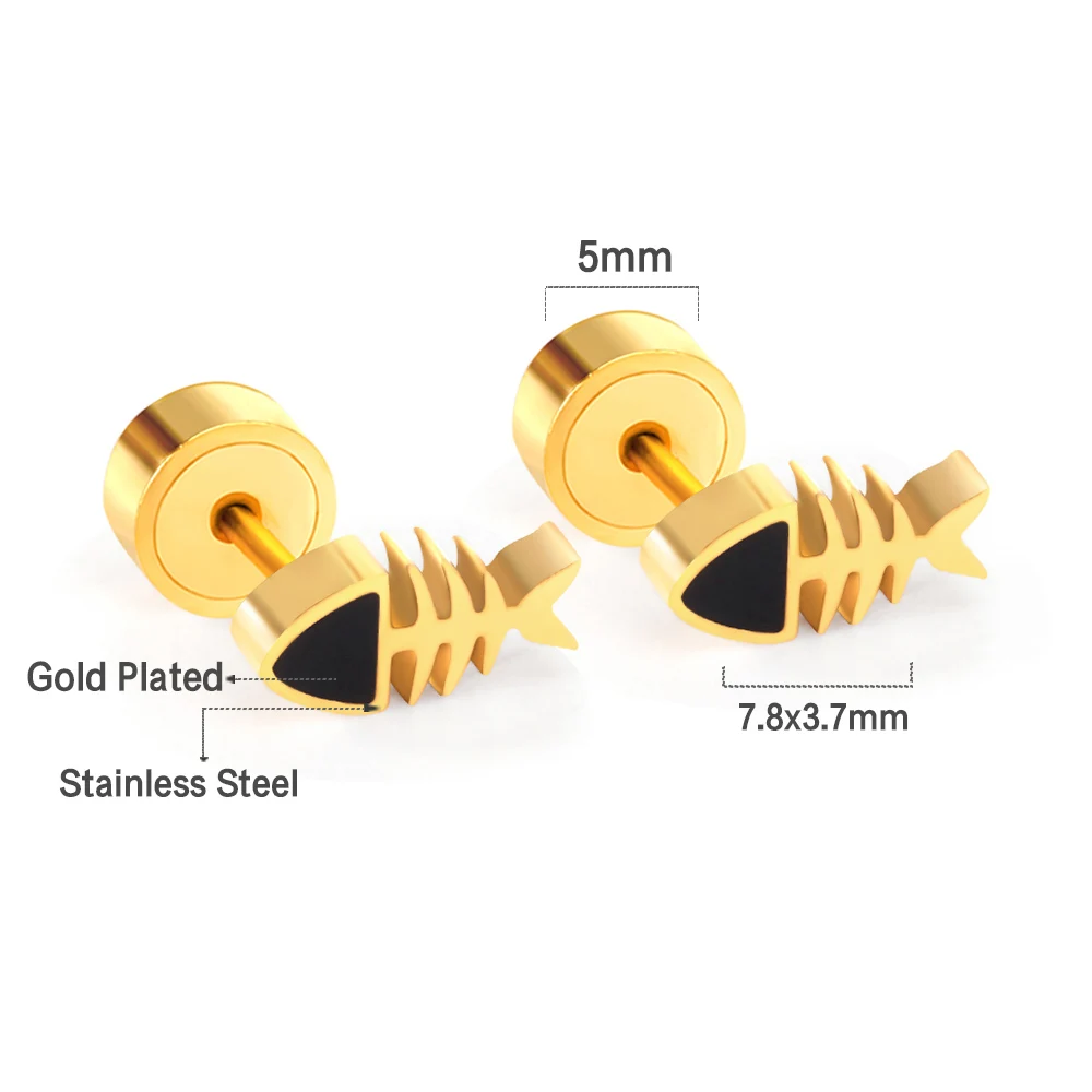 Luxukisskids Schattige Regenboog Oorknopjes Voor Kind/Meisjes Push-Back Roestvrij Staal Anti-Allergie Oor Piercing Dagelijks Dragen Sieraden