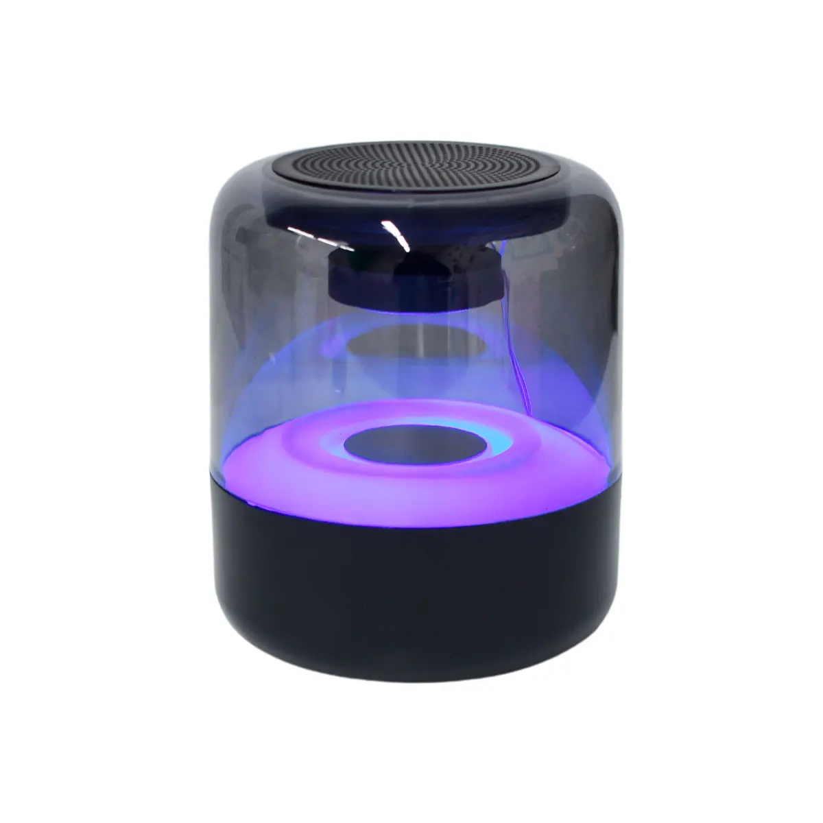 Bluetooth speaker FM radio reader USB and SD aux 3.5 portable luminous stereo sound 360 ° cylindrical