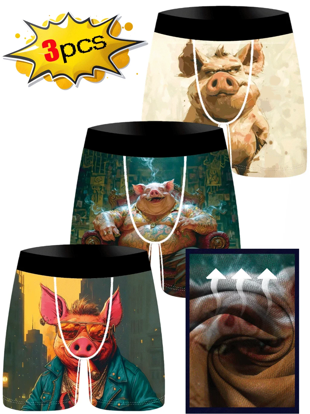 

3 шт., мужское нижнее белье, боксеры, мужские боксеры, дышащие мужские трусы, нижнее белье, мужские трусы-боксеры, трусы