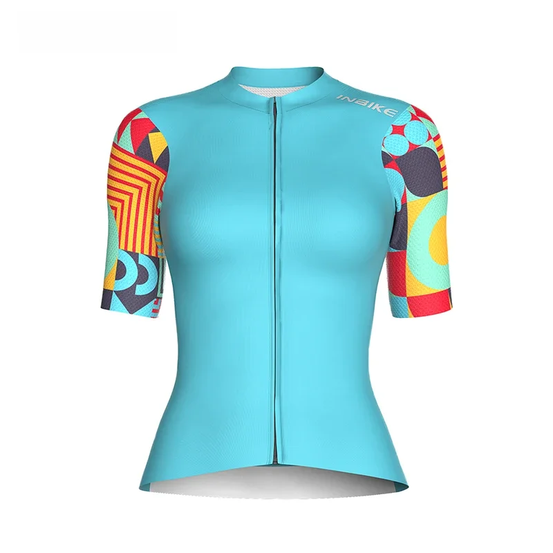 AliExpress INBIKE Women's Cycling Short Sleeve Bicycle Top Shirts Slim Fit Breathable Biking Riding Clothes for Women with Rear 3 Pockets