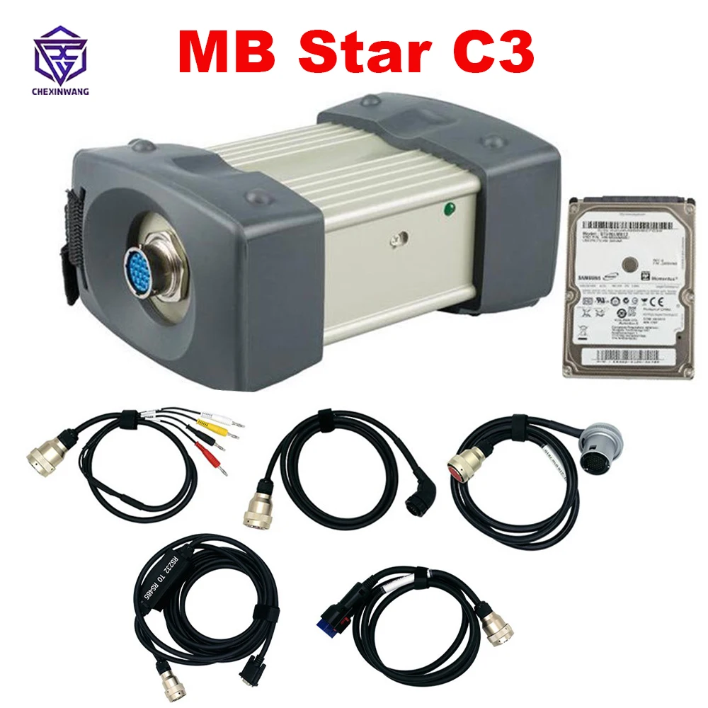 

MB Star C3 Diagnostic Tool NEC Relays MB Star C3 Multiplexer with HDD Software Full Set Auto Scanner For 12V/24V for Car Truck