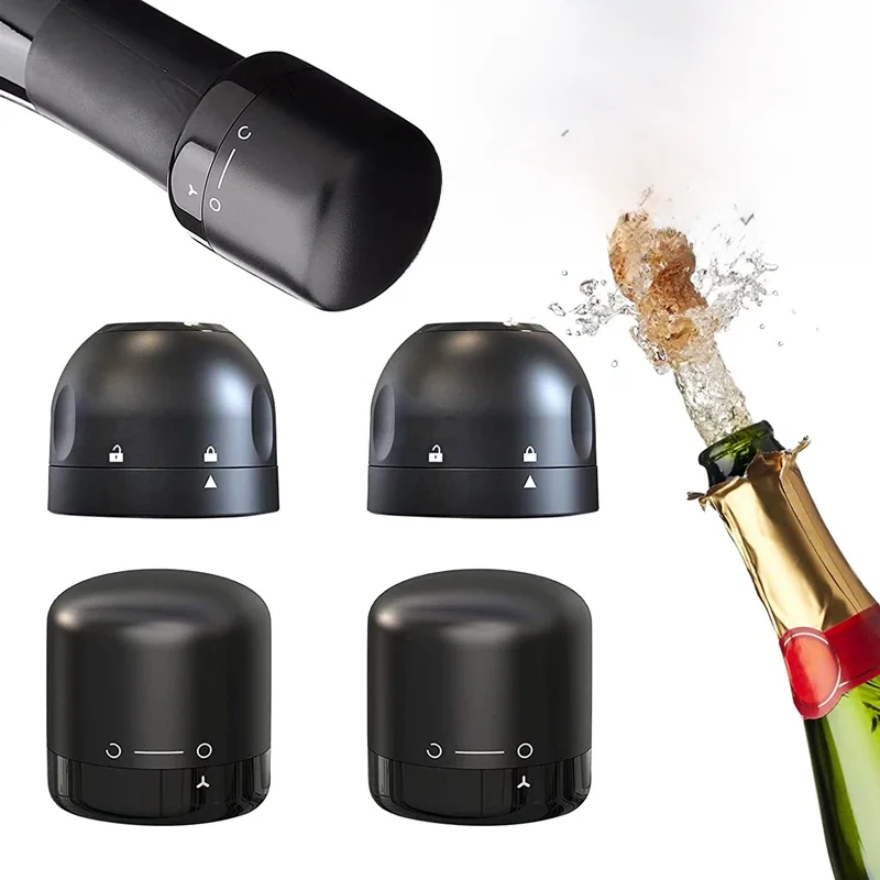 Novo 2 pçs vácuo tampa de garrafa de vinho tinto rolha silicone selado garrafa de champanhe vácuo