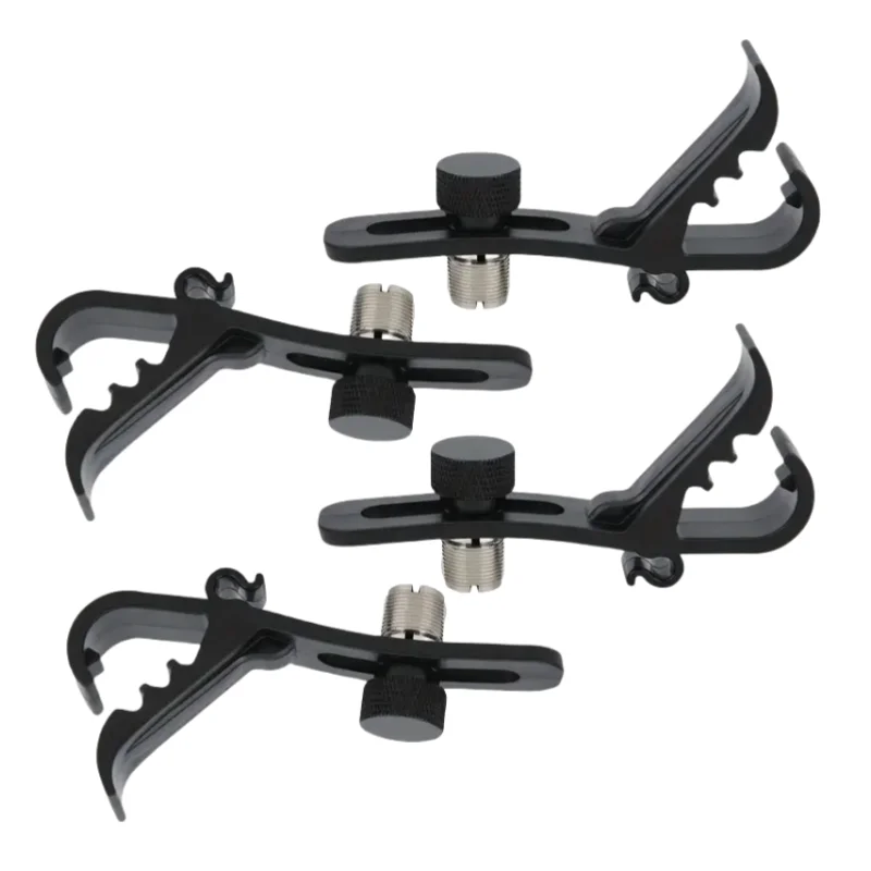 1/2/4pcs Drum Microphone Clip,Microphone Drum Mount,Adjustable Shockproof Mic Clamp Holder Stand Drum Rim Mount Clamp