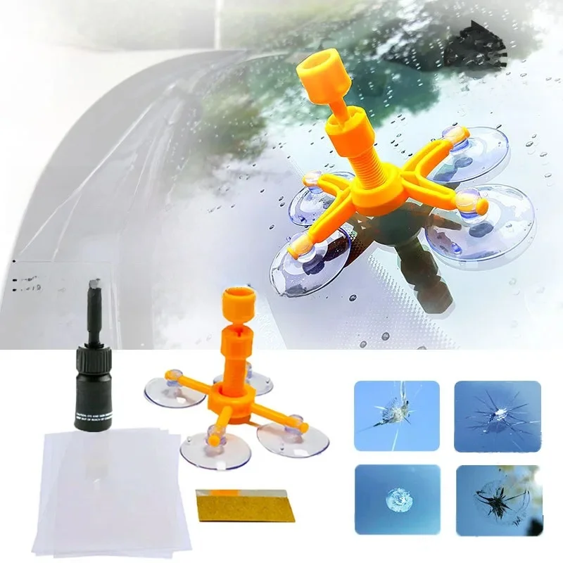Windshield Repair Tool DIY Car Window Cracked Phone Screen Repair Kit Windscreen Resin Sealer Auto Glass Crack Restore Fluid
