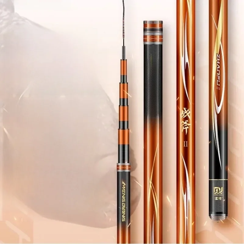 Telescopische Zwarte Pit Hand Pole 19Tune Taiwan Hengel Super Licht Harde Karper Vis Canne Carbon Hand Stok Pole 1.8 m-11 m - afbeelding 2