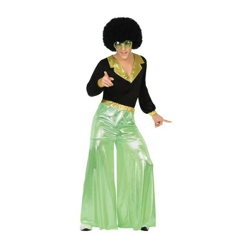 Discoteca del SIGLO XX ANOS 70 Verde Hombre Disfraz Adulto parágrafo Carnaval Fiesta