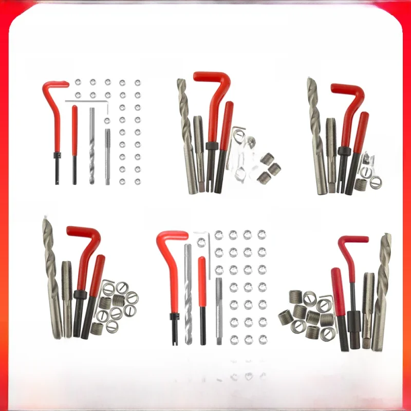 Kit d'insertion de réparation de filetage métrique M5 M6 M8 M10 M12 M14 Helicoil Car Pro Coil Tool Kits d'outils de réparation de filetage de voiture 15 pièces/20 pièces/30 pièces