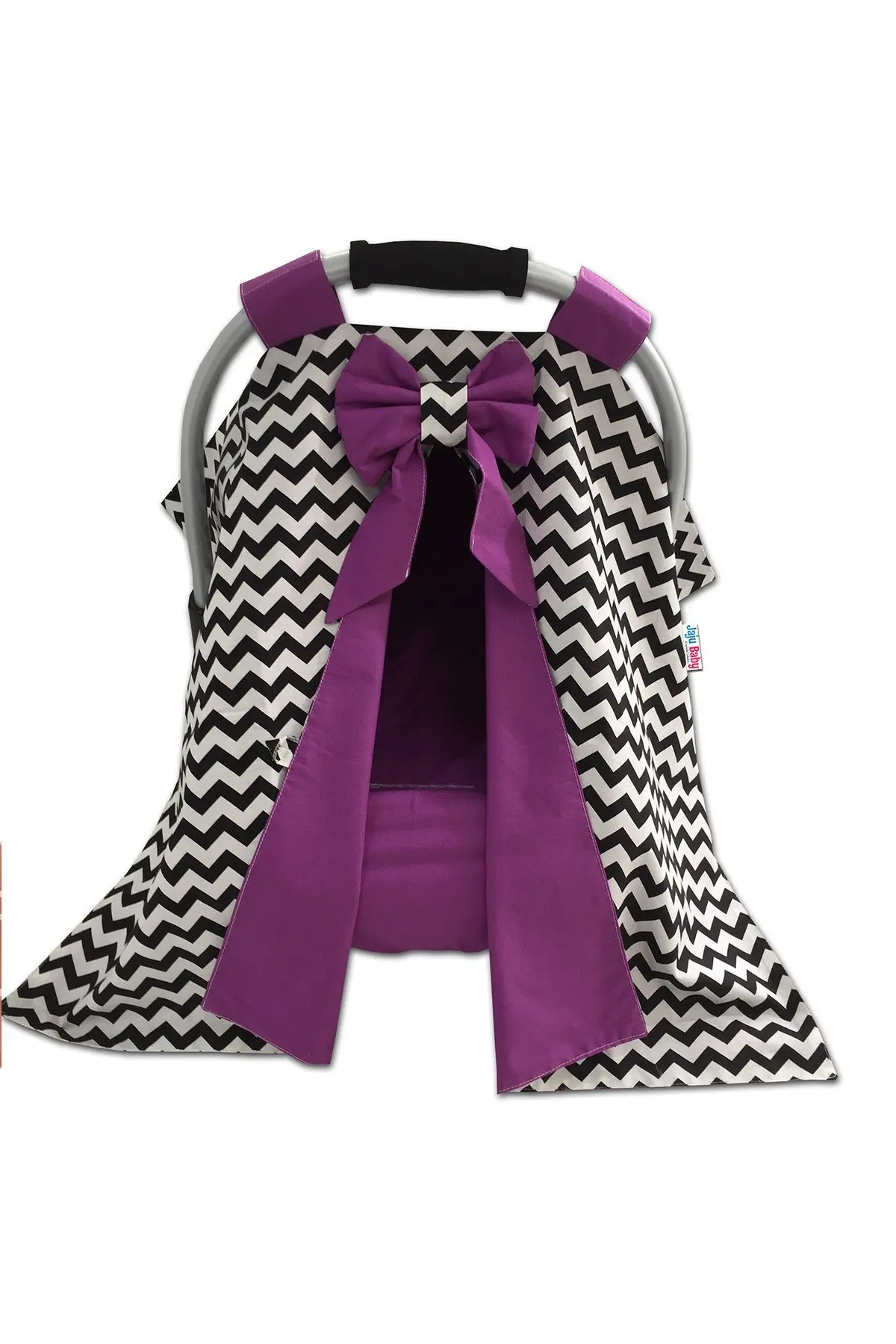 Handmade Purple and Zigzag Combination Stroller Cover and Inner Cover