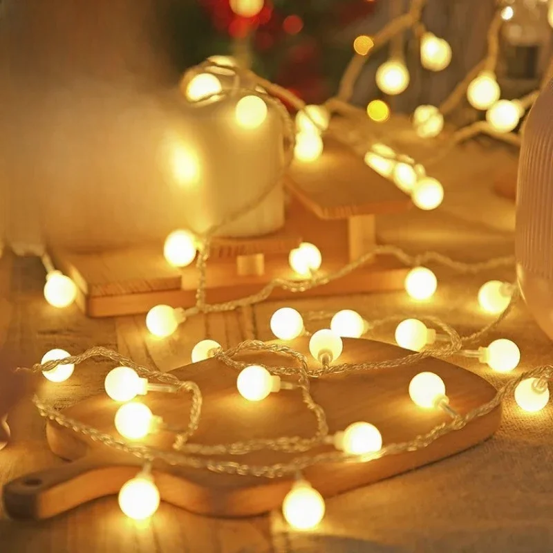 3M 10M LED boule chaîne lumières lampe extérieure USB ou alimenté par batterie guirlande arbre de noël fée lumières pour mariage décor à la maison