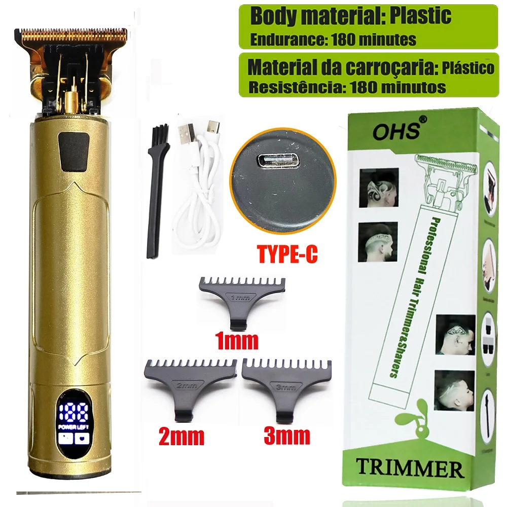 Vintage T9 Hair Clipper Beard Shaving Body Hair Trimmer Clippers Electric Men Haircut Machine 0mm Barber Shaver
