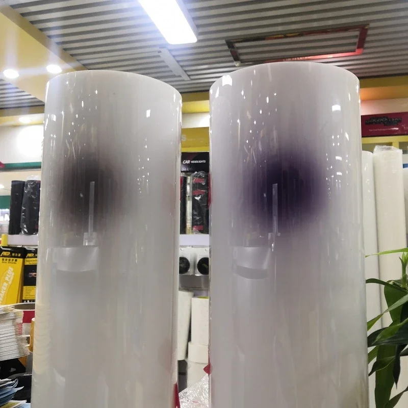 Intelligente UV-Farbe schwarz ändern tpu ppf photo chrome Scheinwerfer folie für jede Auto lampe