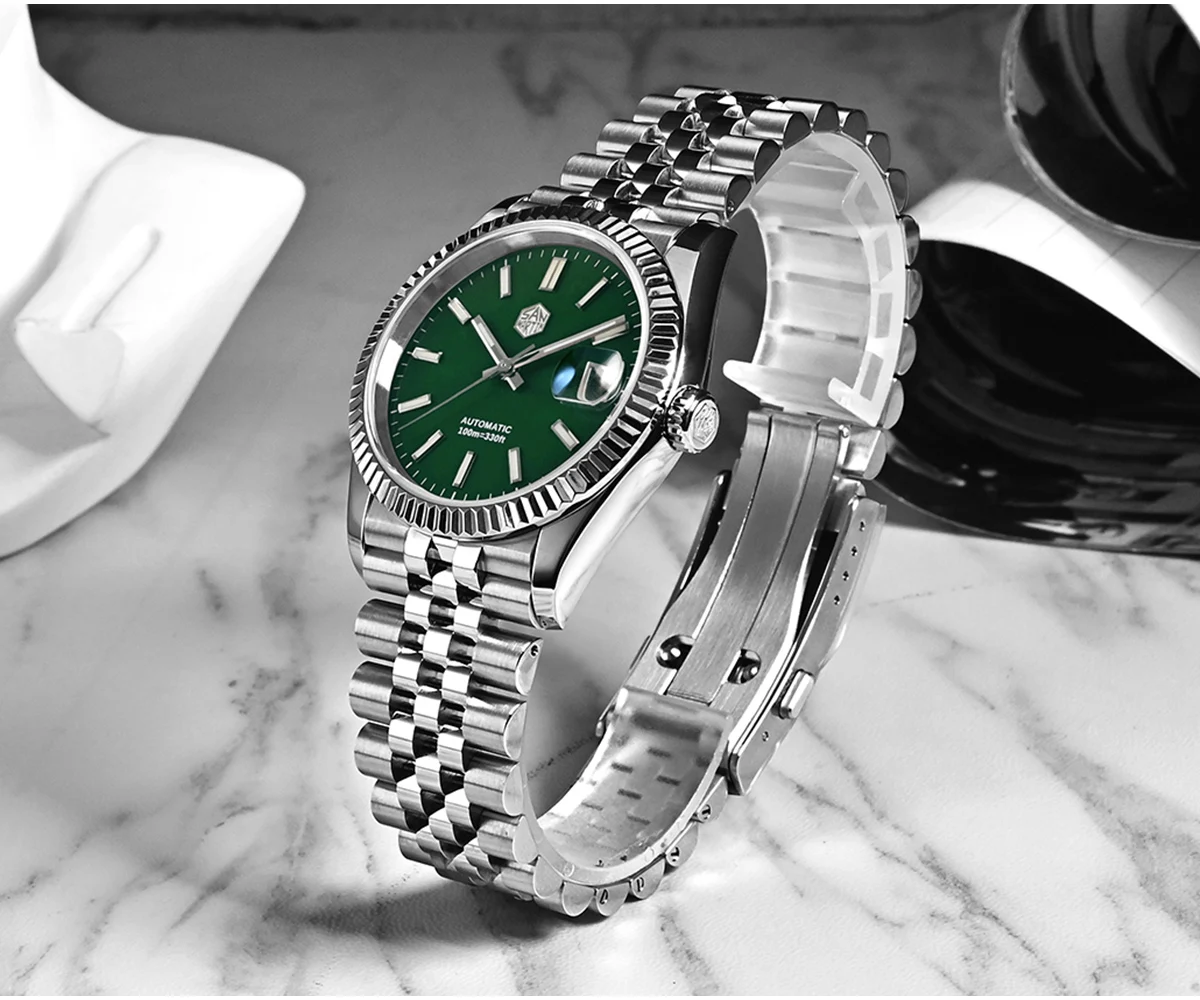 San Martin 36,5mm Männer Kleid Uhr Top Marke Luxus Automatische Mechanische Mode Paare Uhren Saphir Wasserdicht 100m BGW9 – Detail 16