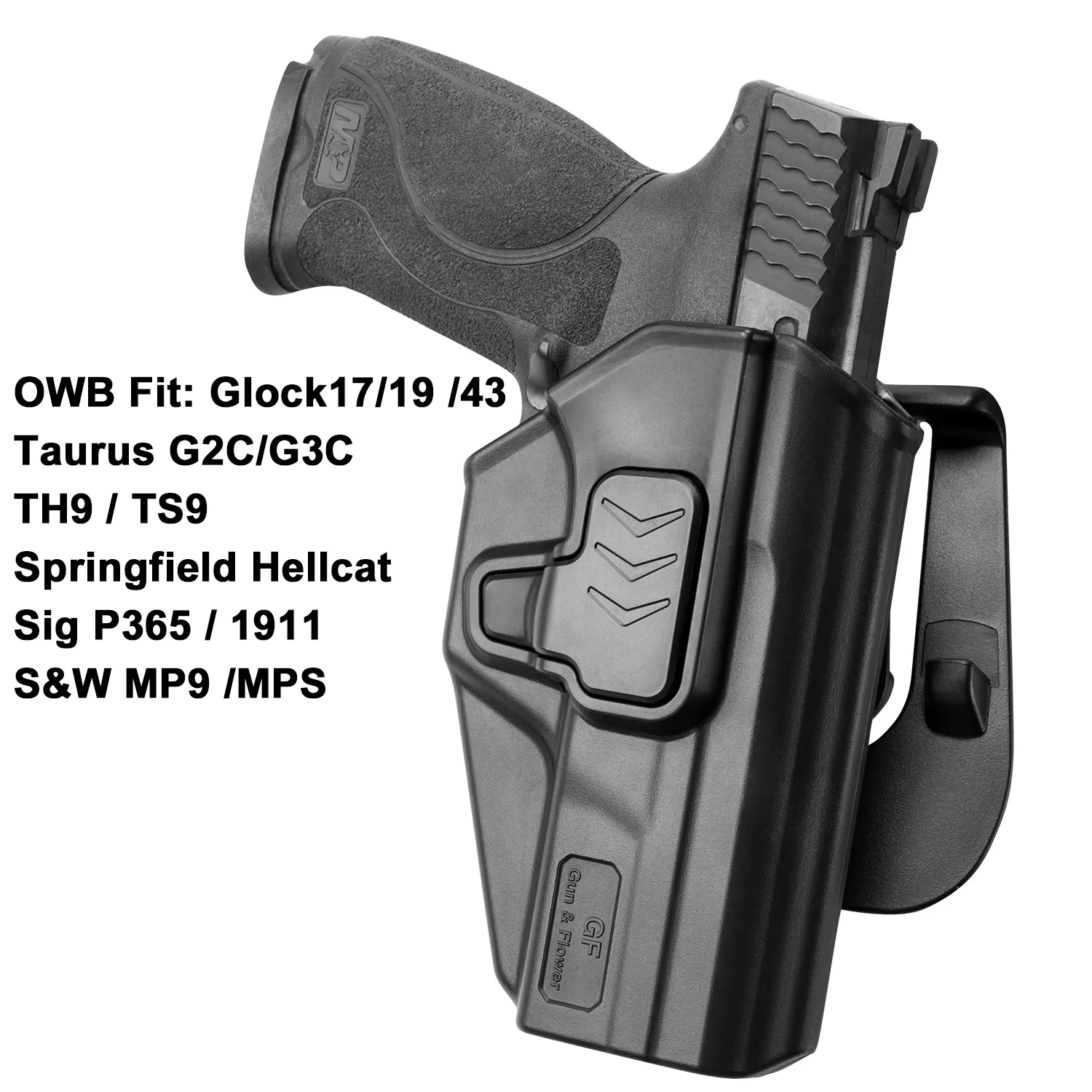 

Holster Fit Glock17/19/43,Taurus G2C/G3C/TH9/TS9 Springfield Hellcat / Sig P365 / 1911/ S&W MP9 /MPS OWB Pistol Bag,Right Hand