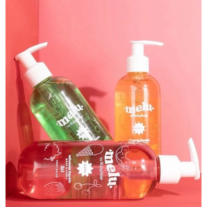 Liquid Soap 2x1 Hands And Body Care Melu Ruby Rose 250ml