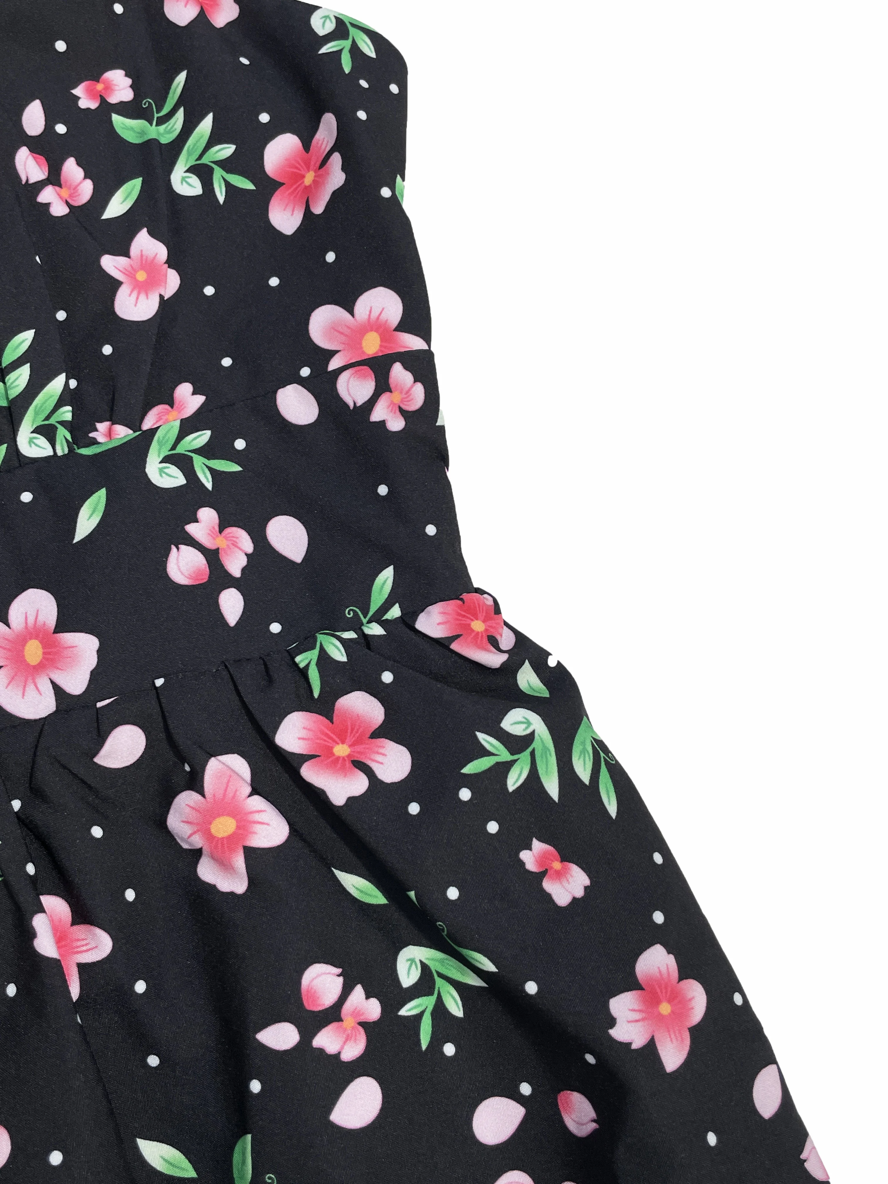 Elegantes, florales, schmal geschnittenes, gerüschtes Cami-Kleid, exquisite Handwerkskunst, vielseitig einsetzbar, perfekt für tägliche Pendeldaten und Ausflüge