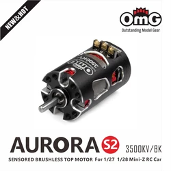 Motore superiore Brushless con sensore OMG per auto Mini-Z RC 1/27 e 1/28 Mini-Z OMG-MT-AURORA-S2-3500KV/BK