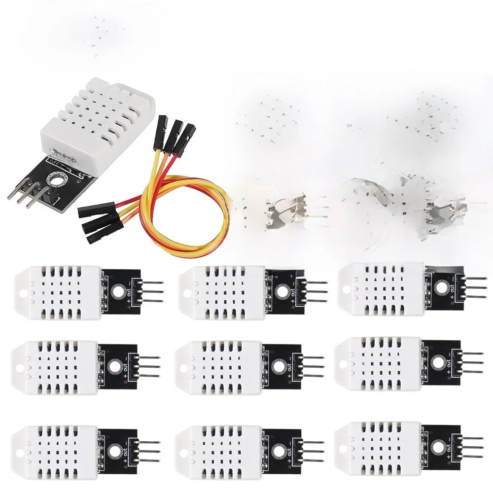 1-10szt Cyfrowy czujnik temperatury i wilgotności DHT22 AM2302 Moduł + PCB z kablem do Arduino — zdjęcie produktu 7