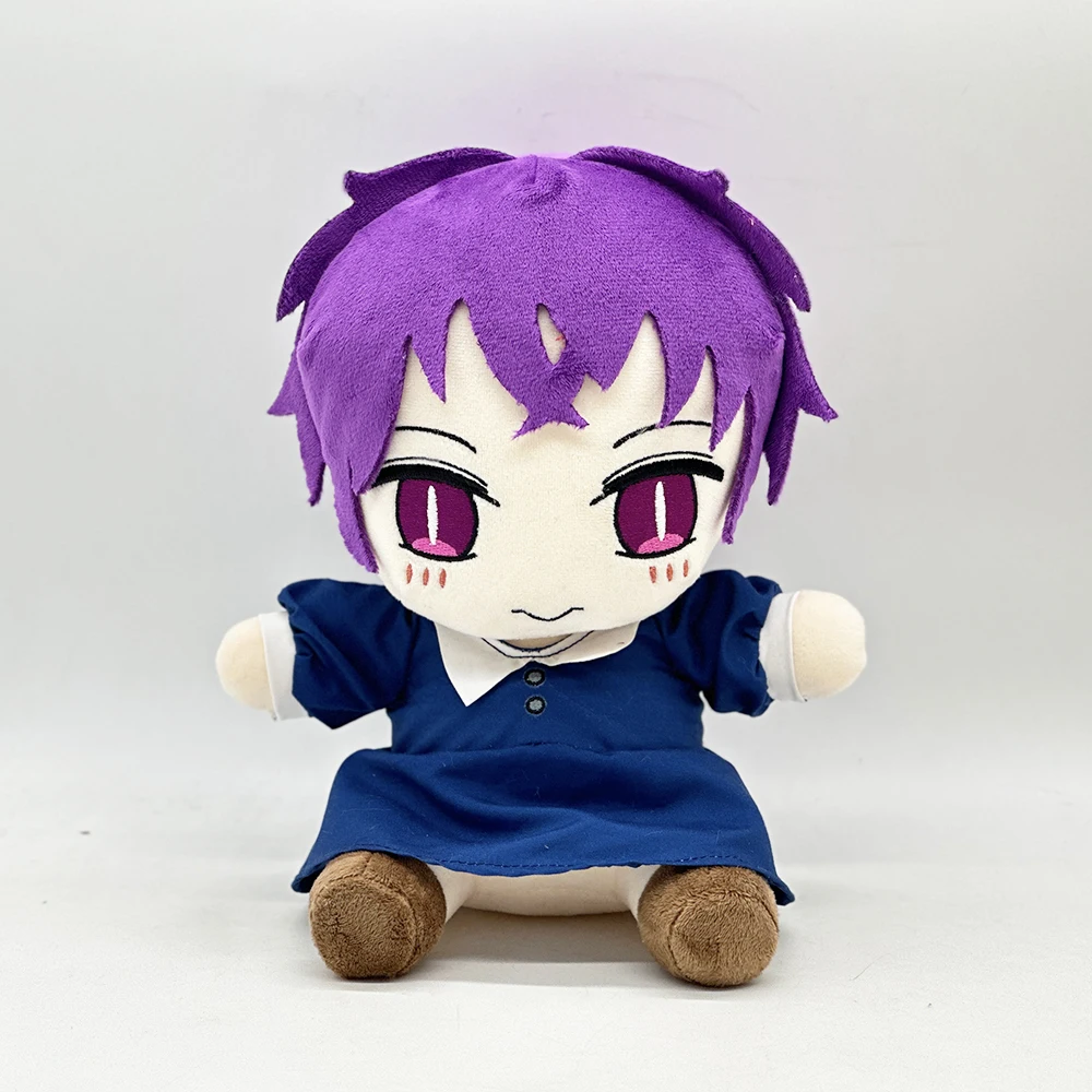 

Anime Plush Toy with Purple Hair and Red Eyes in Blue Outfit - Cute Collectible Doll for Fans and Gift Lovers