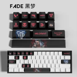 Fade keycaps New Design Valorant Keycaps, OEM Profile, 14Keys Mini Set, PBT Dye Sub