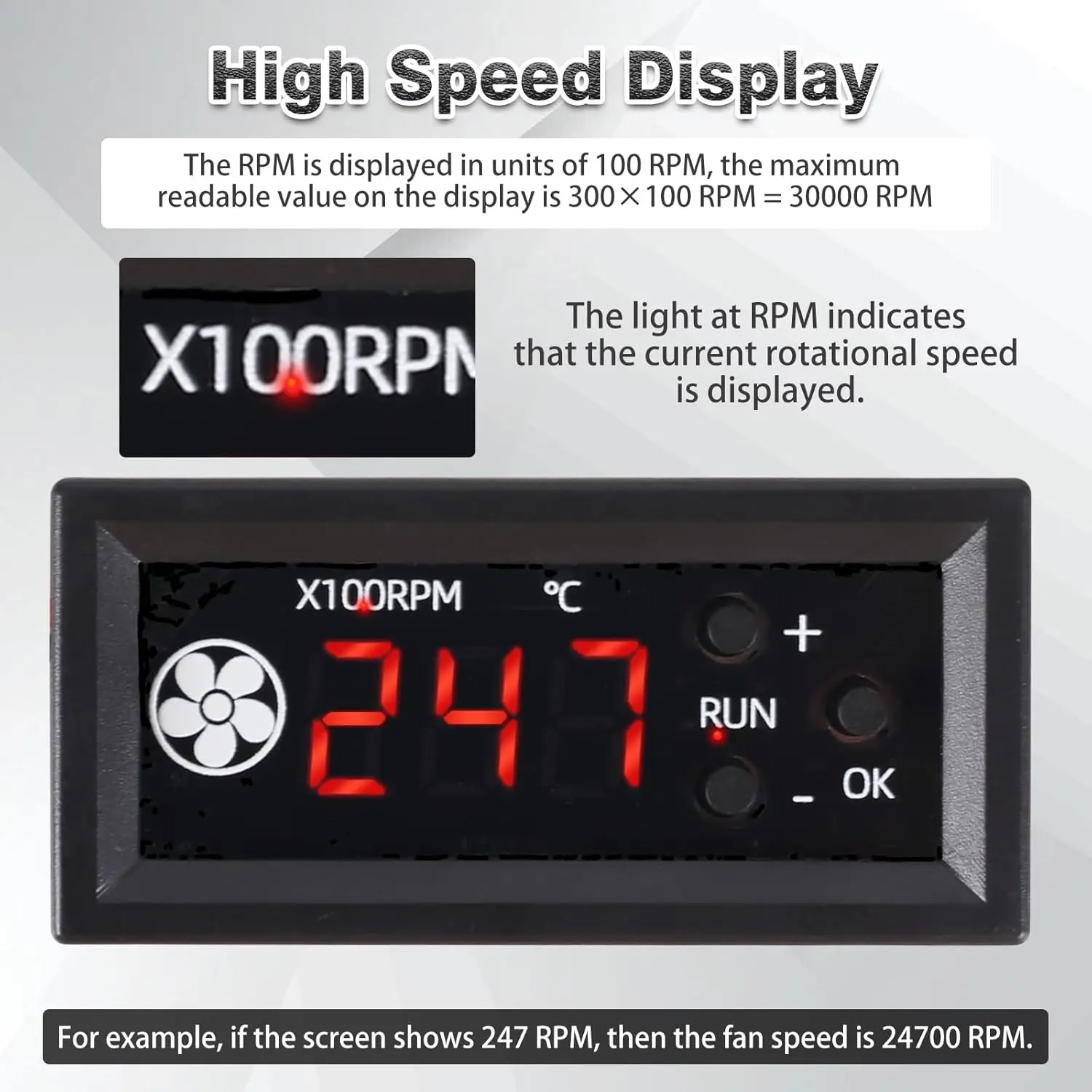 Fan Temperature Controller DC 12V PWM 4-Wire Fan Speed Controller Module Digital Display Temperature Controlled Governor for 3A