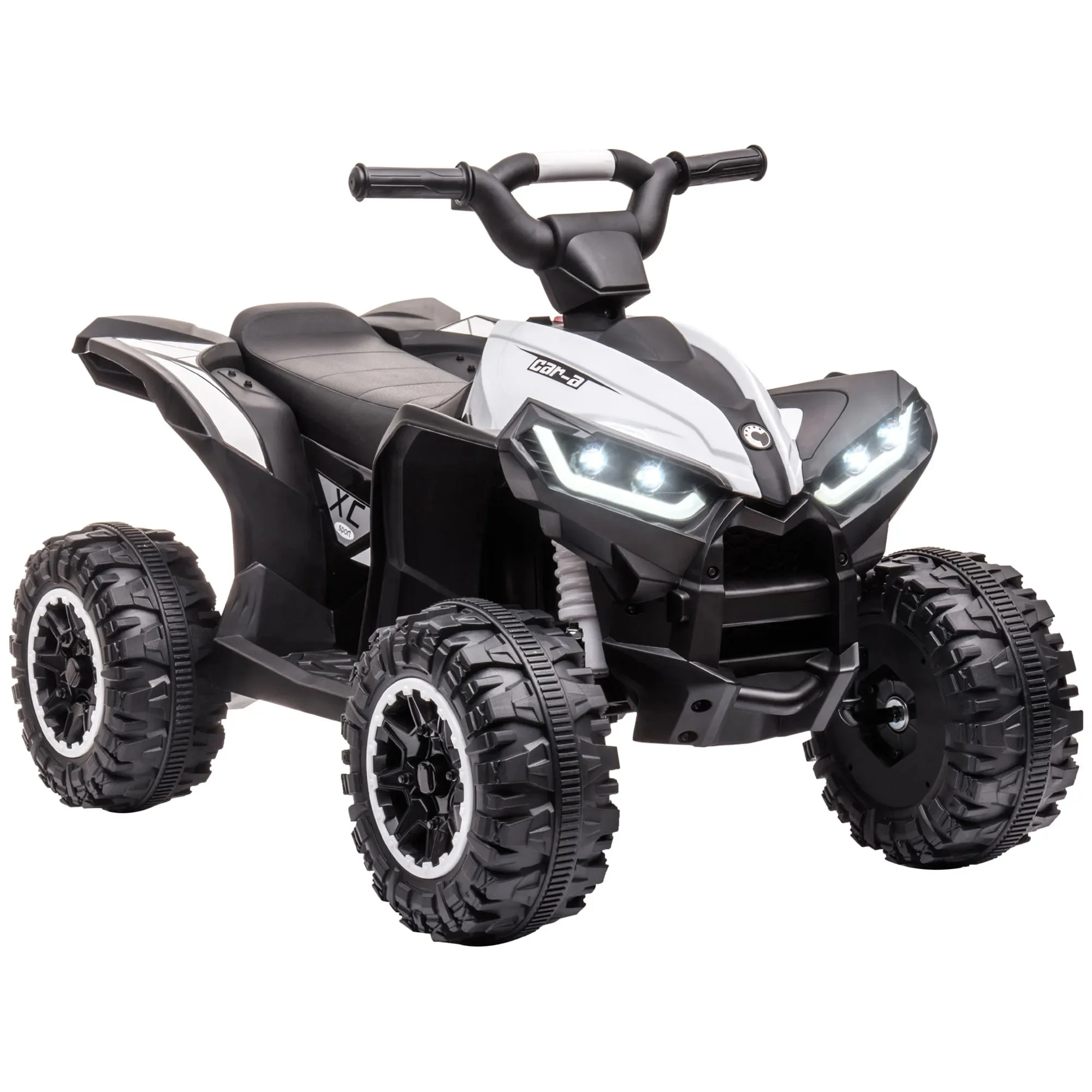 Homcom elektrische quad voor kinderen van 3-5 jaar 12V met 2 motoren koplamphoorn - afbeelding 2