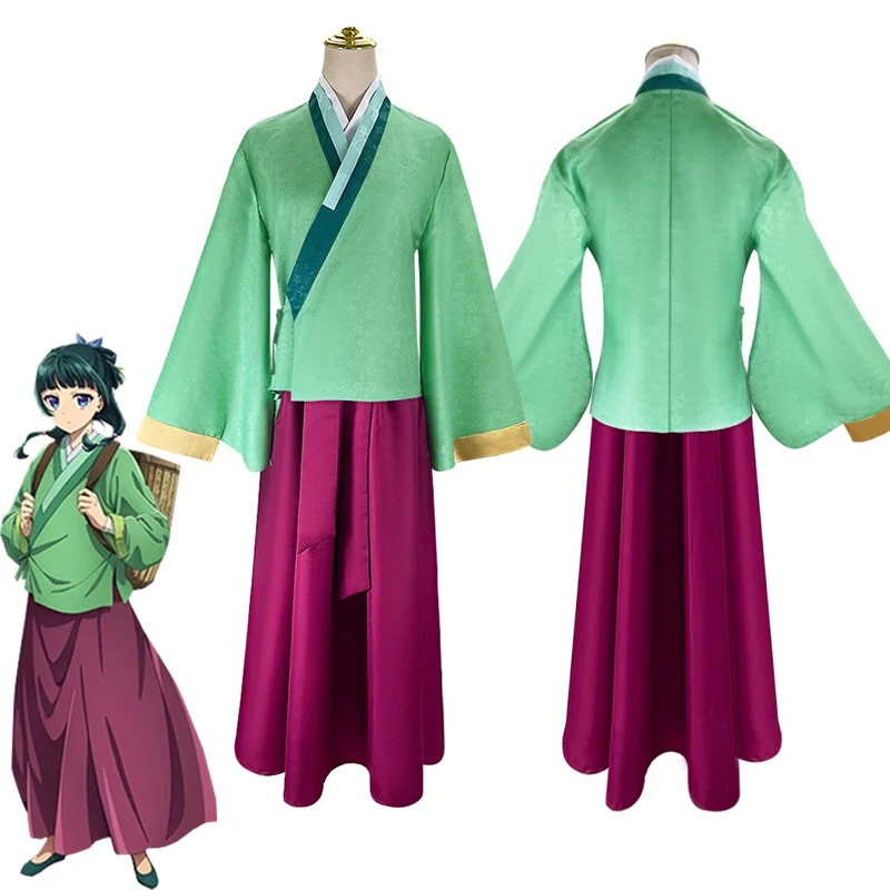 The Apothecary Diaries Green Maomao Cosplay Halloween Costume Anime Outfits Ancient style Hanfu Clothes Chinese Dress Uniform