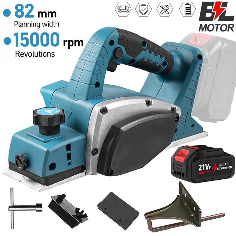 15000 U/min Elektrischer Akku-Hobel, Fräser, Trimmer, Möbel-Schneidemaschine, Multifunktionaler Holzbearbeitungshobel für Makita 18V Akku
