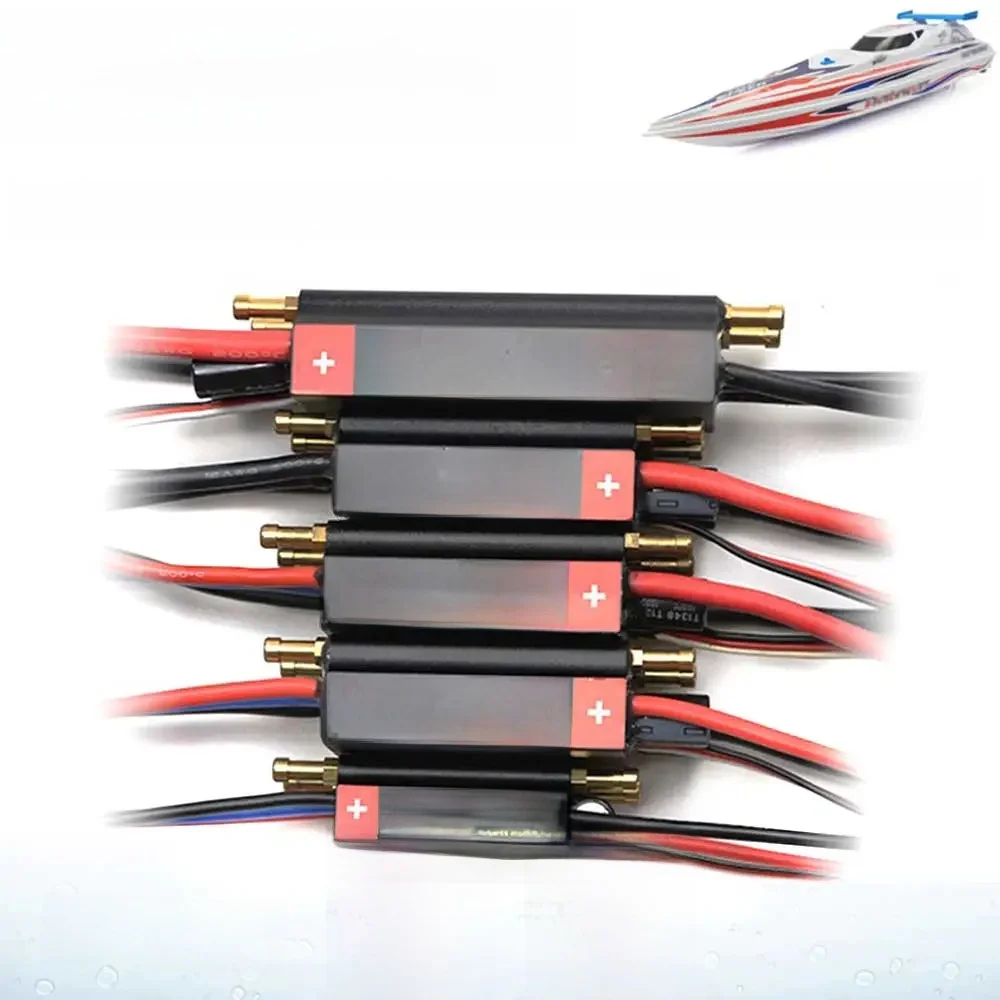 FlyColor 30A 50A 70A 90A 120A RC BOOT ESC Waterdichte 2-6S Lipo Borstelloze Snelheidsregelaar met Programmakaart voor RC Boot Motor - afbeelding 2