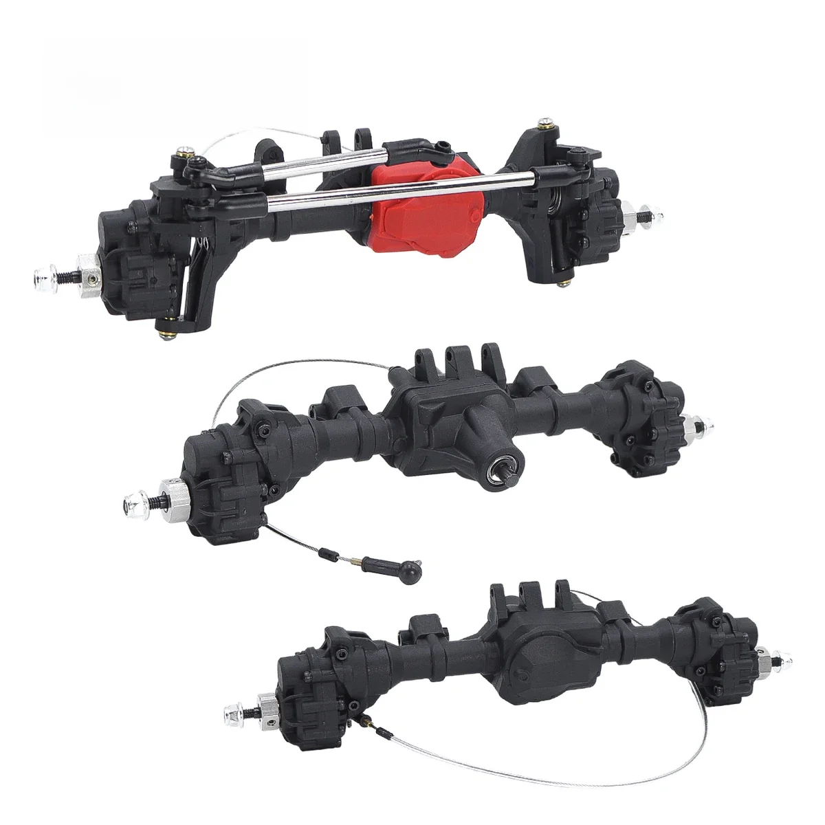 Für TRX4 Vorder-, Mittel- und Hinterachse Komplette Portalachsen mit T-Lock-Differential für 1/10 RC Crawler TRX4 6WD Upgrades