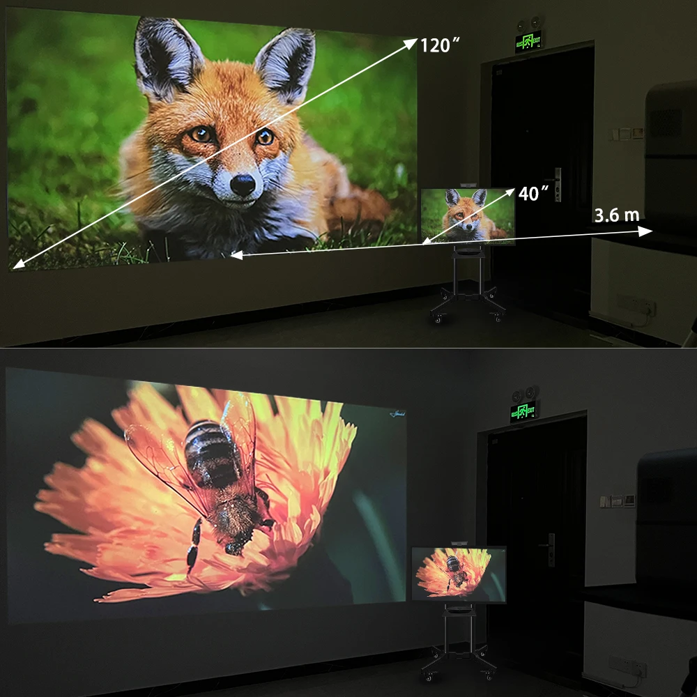 Light Unicorn M6 PRO AI 자동 초점 full hd 1080P beam 4k android 5G WIFI projectors 갤럭시 미니 빔프로젝터 홈 시어터스마트빔
