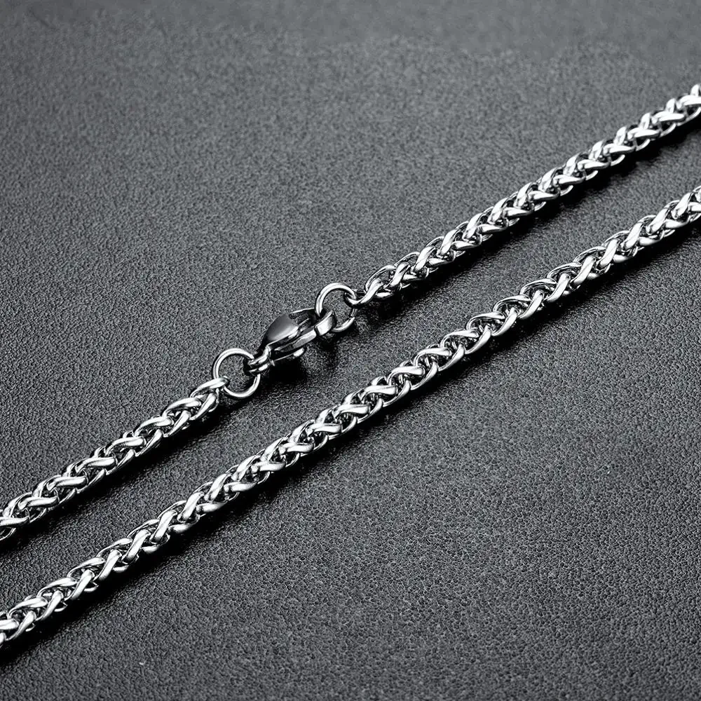 Cena hurtowa Szerokość 4MM Naszyjnik ze stali nierdzewnej dla mężczyzn Moda Hip-Hop Rock Style Biżuteria prezentowa Naszyjnik ze stali tytanowej — zdjęcie 2