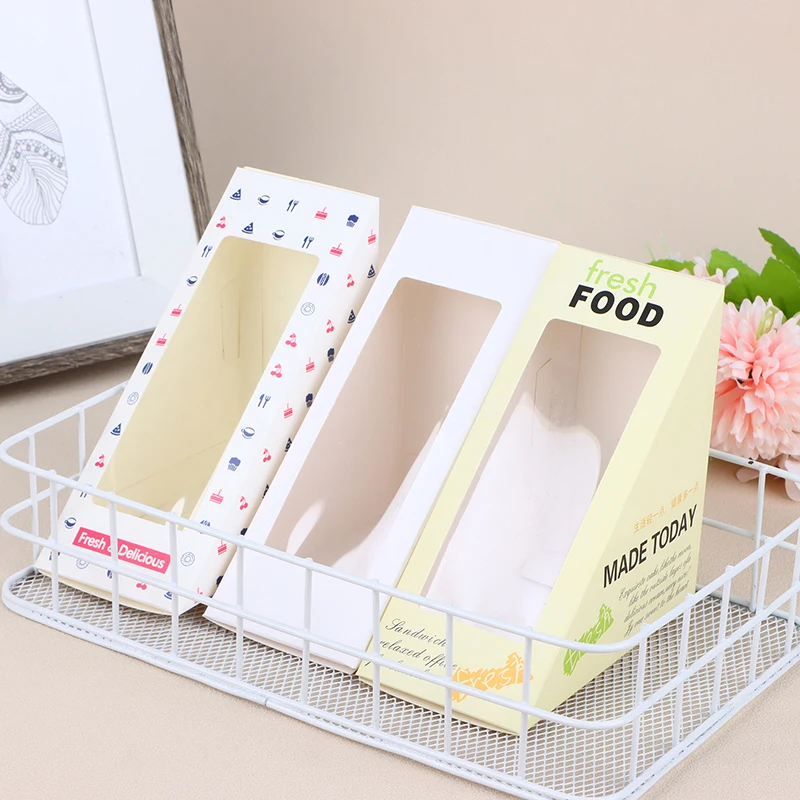 20Pcs Sandwich Packaging Box Toast Baking Pastry Packaging Sandwich Wrapping Paper Boxes Paper Pastries Bread Container