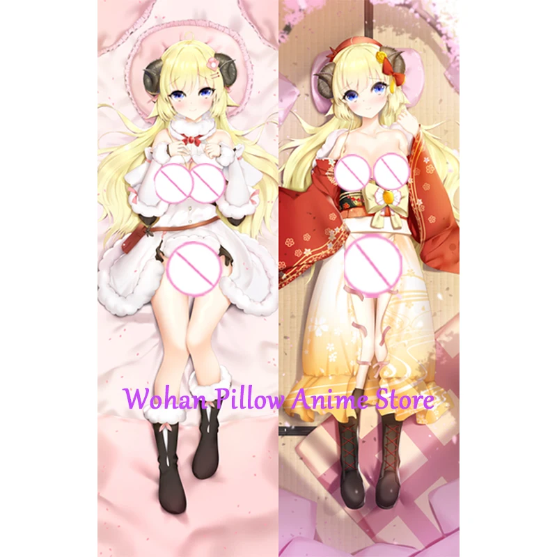 Dakimakura Anime Pillow Cover Watame Double Sided Print Life-size Halloween Christmas Decoration