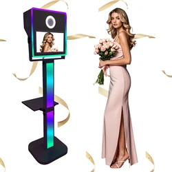 Portable Magic Mirror Photo Booth shell 15.6 Inch Touch Screen DSLR camera Photo Booth kiosk Selfie for Weddings Party Events ﻿