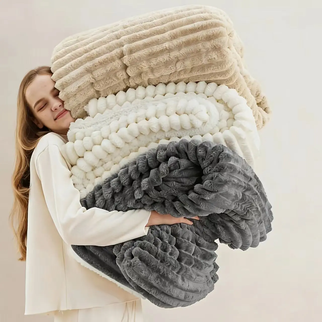 

Мягкое и уютное фланелевое одеяло с шерпой, теплое и толстое, для кровати, дивана, офиса, элегантный элемент домашнего декора, прочное и двустороннее.