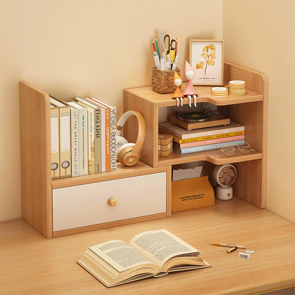 

Desk Bookshelf Desktop Shelving Desk Storage Shelf Dormitory Good Learning Desk Multi-layer Small Layer Shelf Layered Shelf