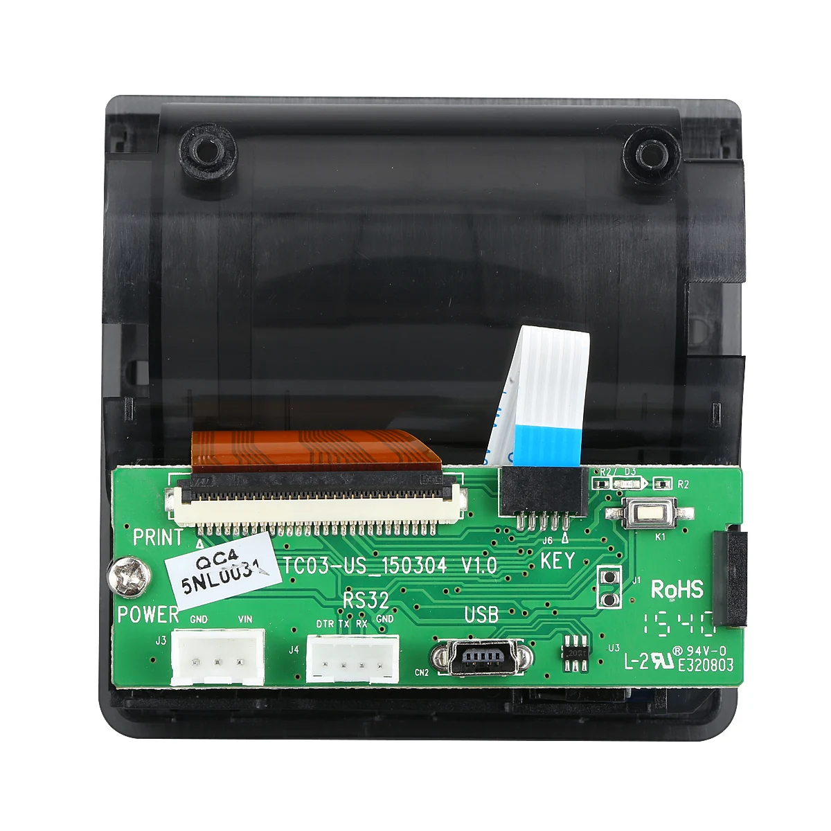 HS-QR23 Ultra-Compact Panel Micro Printer, Flexibly Embedded in Various Instruments, Max Paper Roll Diameter 23mm