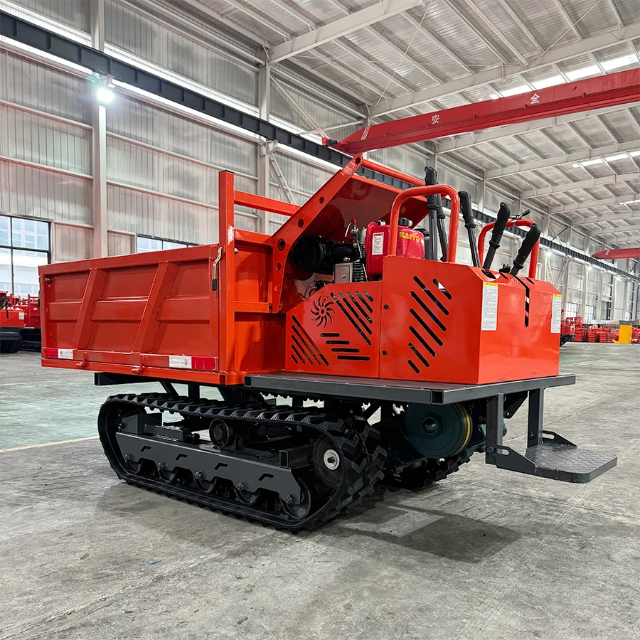 Tracked Crawler Transporter CE Euro 5 Hydraulic Mini Dumper All‑Terrain Vehicle For Orchard Construction