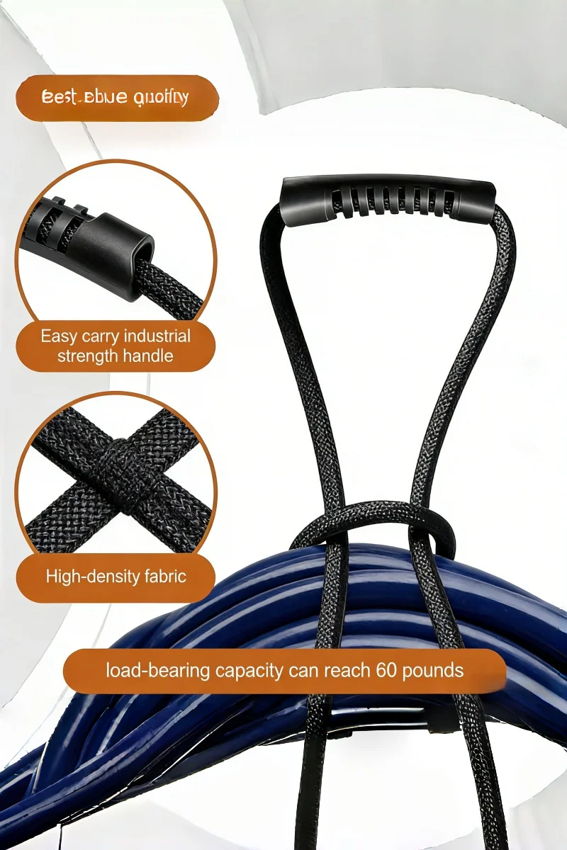 

Adjustable Storage Straps for Hoses & Cables 2-Pair​ – Flexible & Durable, Prevents Tangles, Saves Space, Great for Home.