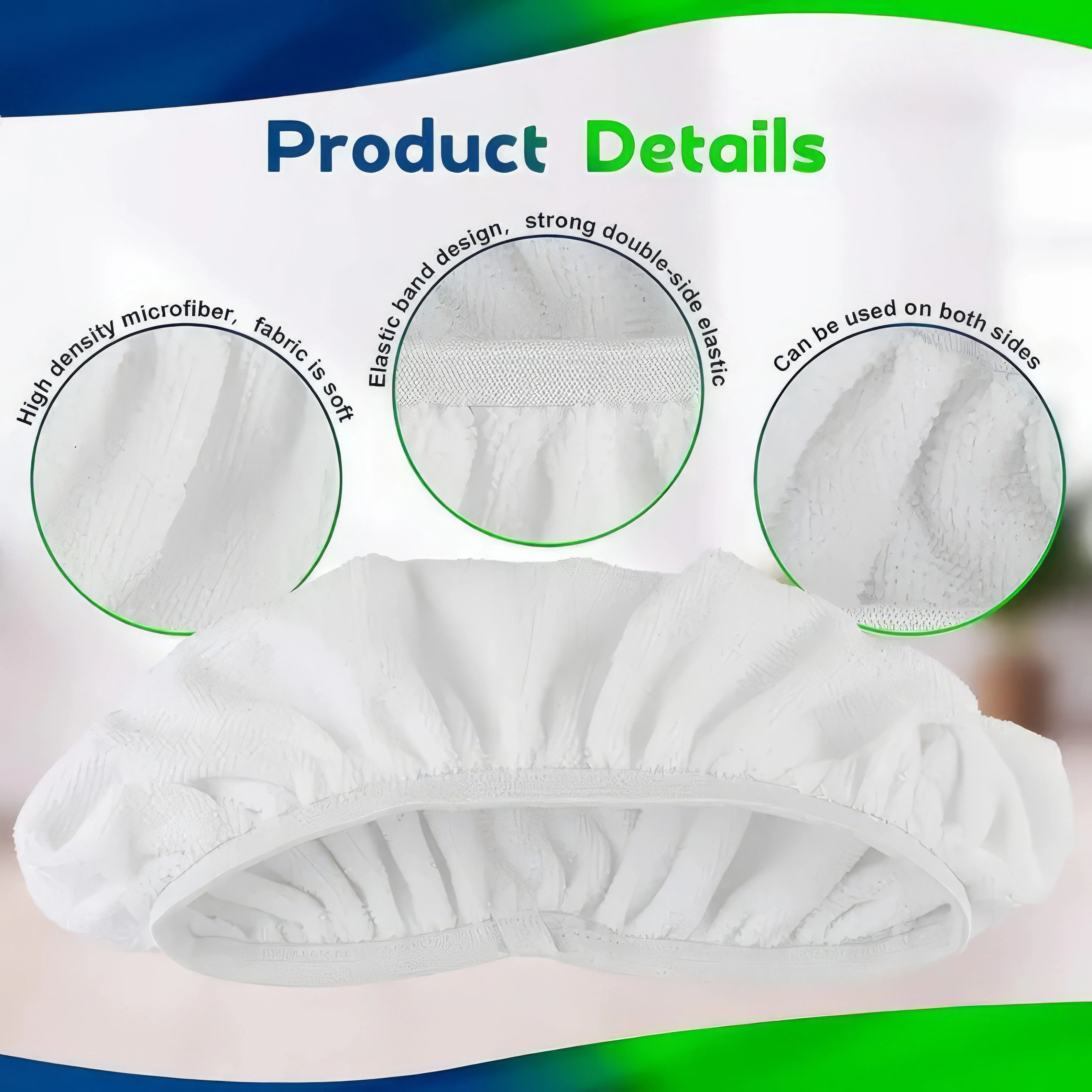 4 قماش ممسحة بيضاء، قابلة للغسل ومتعددة الاستخدامات، مناسبة للألواح الخشبية والبلاط وتنظيف الأرضيات، قماش ممسحة متينة ومتينة