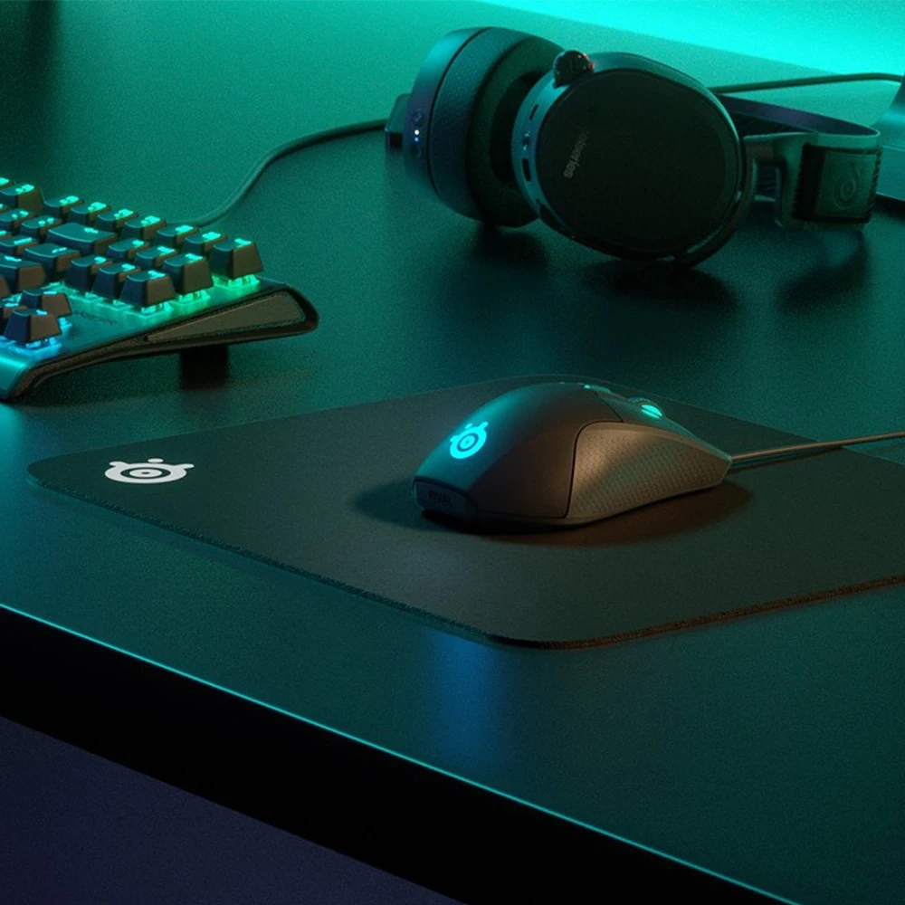 لوحة ماوس للألعاب ثقيلة متوسطة الحجم من Steelseries QCK ، سلسلة فولاذية ، تُباع كوريا