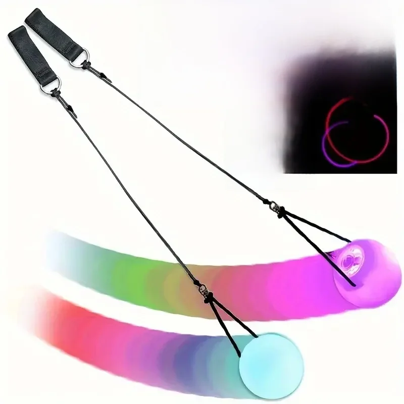 Boule lumineuse colorée LED qui change de couleurs, balle pivotante pour Fitness, danse et jouet clignotant, pour enfants et adultes, 1 pièce