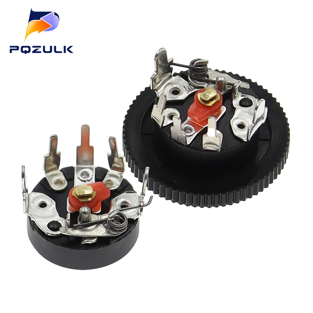 5PCS 10K RV12 Straight Angle Radio Potentiometer RV12MM B503 B103 B10K B50K Power Amplifier Volume Potentiometer With Switch