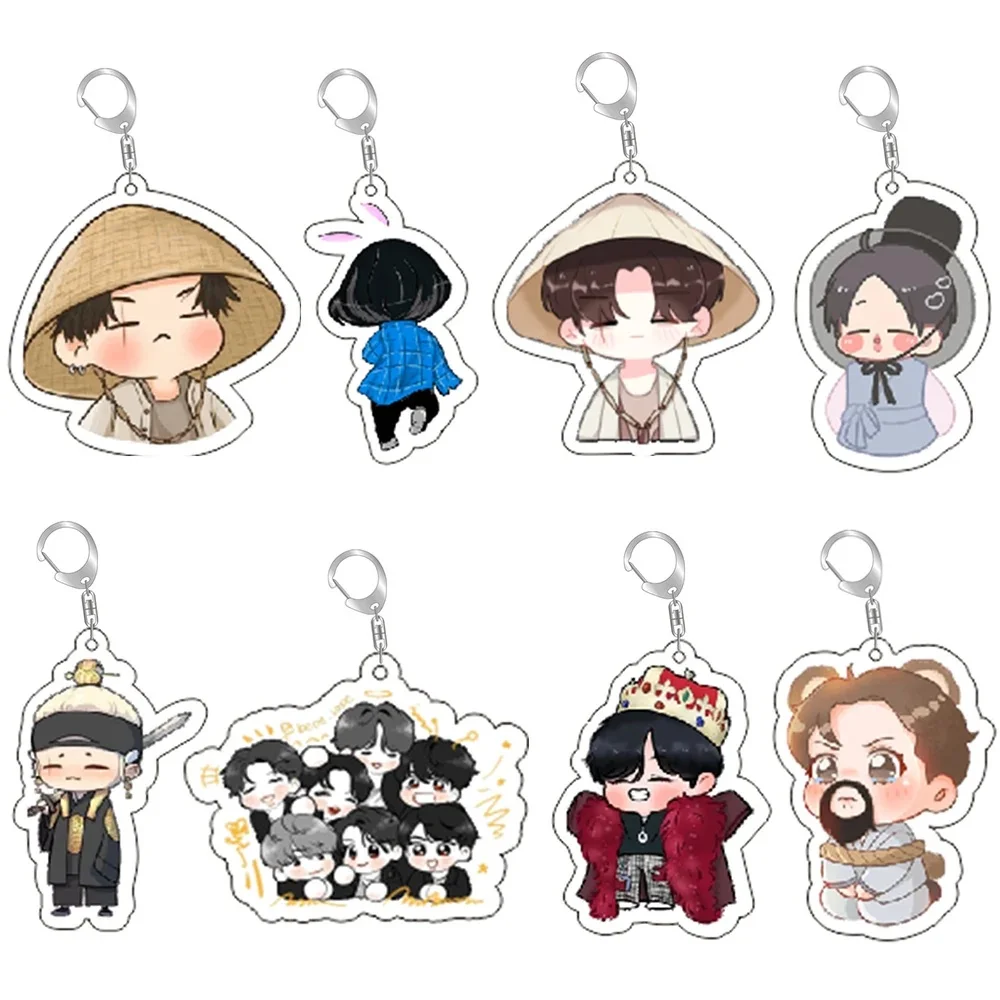 Kpop Chibi Boys Livre populaire pour poches, accessoires, beaux dessins animés, figurines idole, lèvres, bijoux, cadeau pour fanati