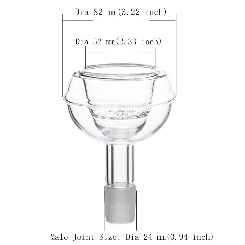 24 مللي متر (0.94 بوصة) حجم مشترك جدار مزدوج الزجاج وعاء التبغ رئيس ل الشيشة الشيشة التدخين وعاء مقاوم للحرارة مع حامل الفحم #5
