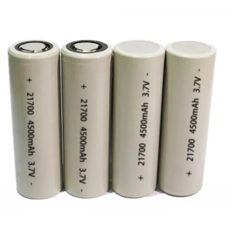 21700 3.7V 4500mAh Bateria de íon de lítio recarregável de alta capacidade para lanternas LED, brinquedos RC, ferramentas elétricas e dispositivos DIY