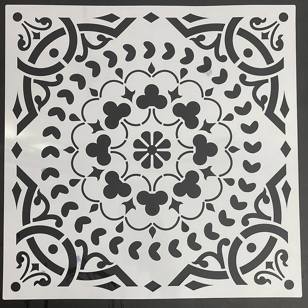 Floor Stencil for Concrete Patio Painting Large Pattern Reusable Template Mold for Home Decor