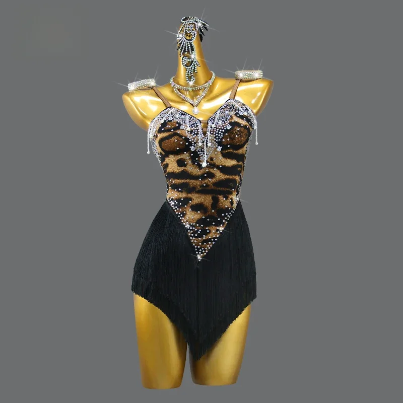 Neue Latin Dance Kleid Ballsaal Praxis Tragen Anzug Prom Kostüm Damen Party Kleidung Frauen Kurzen Rock Mädchen Sexy Samba Dancewear
