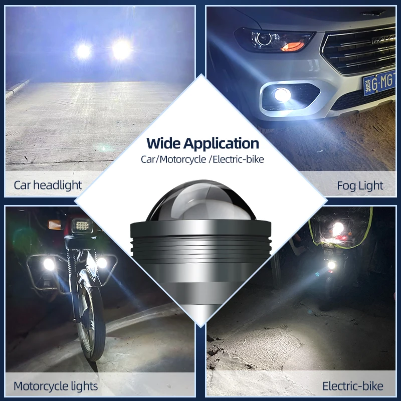 CAMOTO HD Driving Spotlight Retrectable Strong Laser LED Work Light White Light For Car Motorcycle Fog Lamp Headlight Auto Lamp